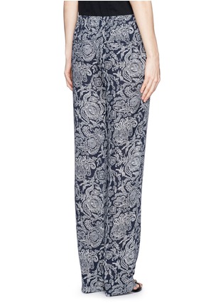 Back View - Click To Enlarge - THEORY - 'Mitrana' paisley print silk crepe pants