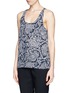 Front View - Click To Enlarge - THEORY - 'Akena W' paisley print silk georgette top