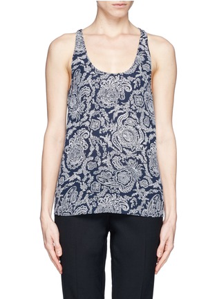 Main View - Click To Enlarge - THEORY - 'Akena W' paisley print silk georgette top