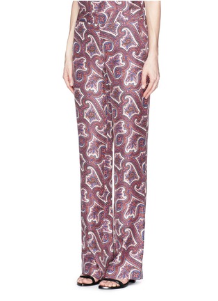 Front View - Click To Enlarge - THEORY - 'Mitrana' paisley print silk pants