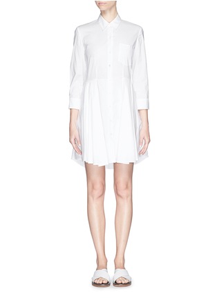 Detail View - Click To Enlarge - THEORY - 'Jalyis' cotton poplin shirtdress