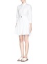 Front View - Click To Enlarge - THEORY - 'Jalyis' cotton poplin shirtdress
