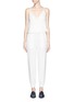 Main View - Click To Enlarge - THEORY - 'Odila' rib cuff surplice front crepe jumpsuit