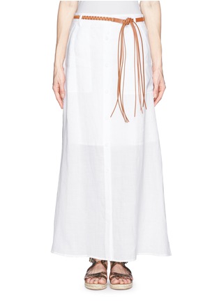 Main View - Click To Enlarge - THEORY - 'Tylary' button front maxi skirt