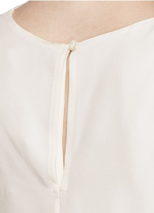 Detail View - Click To Enlarge - THEORY - 'Alizay' silk georgette double layer wrap top