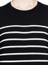 Detail View - Click To Enlarge - THEORY - 'Weson' stripe rib front sweater