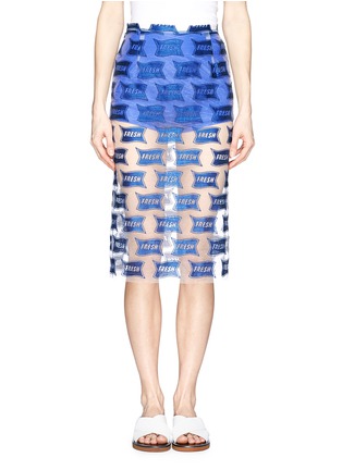 Main View - Click To Enlarge - CHICTOPIA - 'Fresh' embroidery mesh skirt