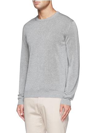 Front View - Click To Enlarge - INCOTEX - Crew neck cotton sweater