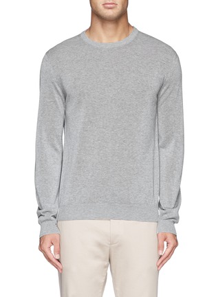 Main View - Click To Enlarge - INCOTEX - Crew neck cotton sweater