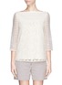 Main View - Click To Enlarge - TORY BURCH - 'Lindsey' lace stripe tulle blouse