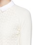 Detail View - Click To Enlarge - TORY BURCH - 'Carmine' crochet knit sweater