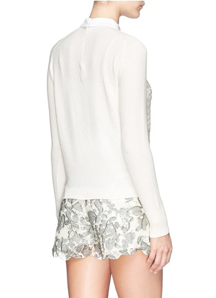 Back View - Click To Enlarge - TORY BURCH - 'Carmine' crochet knit sweater