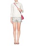 Figure View - Click To Enlarge - TORY BURCH - 'Carmine' crochet knit sweater