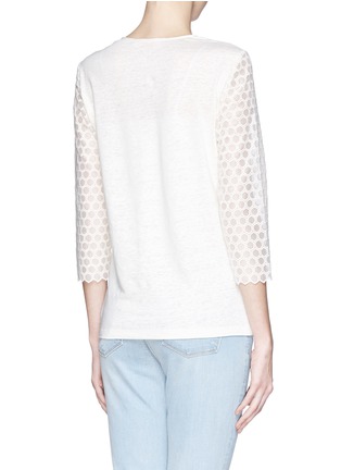Back View - Click To Enlarge - TORY BURCH - 'Tali' hexagonal Florentine embroidered blouse