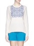Main View - Click To Enlarge - TORY BURCH - 'Mindi' floral lace appliqué sweater