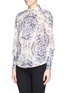 Front View - Click To Enlarge - TORY BURCH - 'Brigitte' tile print cotton blouse 