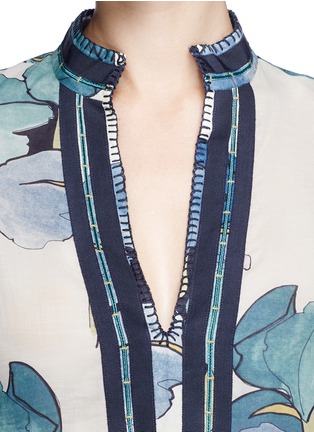 Detail View - Click To Enlarge - TORY BURCH - 'Tory' floral print cotton voile tunic