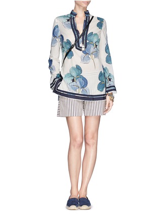 Figure View - Click To Enlarge - TORY BURCH - 'Tory' floral print cotton voile tunic