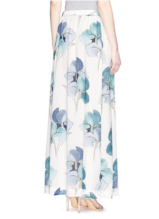 Back View - Click To Enlarge - TORY BURCH - 'Kendra Persica' floral print silk maxi skirt