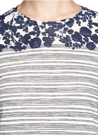 Detail View - Click To Enlarge - TORY BURCH - 'Cathy' stripe floral cotton T-shirt 