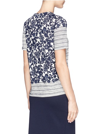Back View - Click To Enlarge - TORY BURCH - 'Cathy' stripe floral cotton T-shirt 