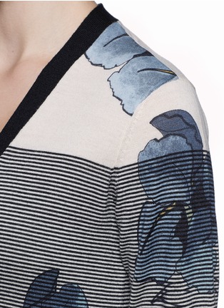 Detail View - Click To Enlarge - TORY BURCH - 'Catina' poppy print Merino wool cardigan