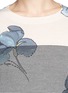 Detail View - Click To Enlarge - TORY BURCH - 'Audrianna' floral print stripe Merino wool sweater