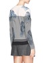 Back View - Click To Enlarge - TORY BURCH - 'Audrianna' floral print stripe Merino wool sweater