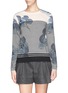 Main View - Click To Enlarge - TORY BURCH - 'Audrianna' floral print stripe Merino wool sweater