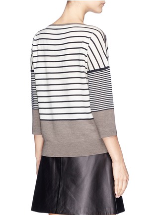 Back View - Click To Enlarge - TORY BURCH - 'Fern' stripe wool knit sweater
