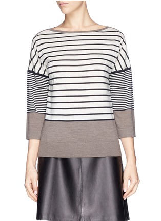 Main View - Click To Enlarge - TORY BURCH - 'Fern' stripe wool knit sweater