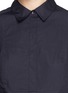 Detail View - Click To Enlarge - TORY BURCH - 'Shina' silk trim cotton poplin shirt