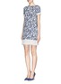 Figure View - Click To Enlarge - TORY BURCH - 'Elisabeth' floral Issy stripe T-shirt dress