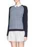 Front View - Click To Enlarge - TORY BURCH - 'Carmine' crochet knit sweater