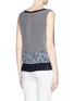 Back View - Click To Enlarge - TORY BURCH - 'Reese' silk chiffon sleeveless blouse