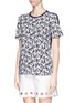 Front View - Click To Enlarge - TORY BURCH - 'Cathy' rubber floral print T-shirt