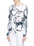 Front View - Click To Enlarge - TORY BURCH - 'Addison' iris print jersey T-shirt