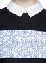 Detail View - Click To Enlarge - TORY BURCH - 'Edwina' floral lace appliqué front wool sweater