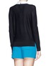 Back View - Click To Enlarge - TORY BURCH - 'Edwina' floral lace appliqué front wool sweater