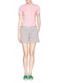 Figure View - Click To Enlarge - TORY BURCH - 'Lidia' ruffle trim stripe polo shirt