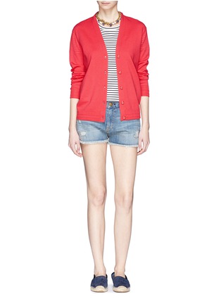 Figure View - Click To Enlarge - TORY BURCH - 'Madison' merino-wool blend cardigan