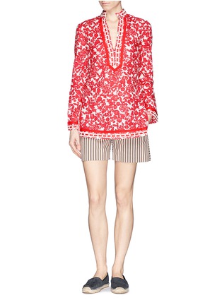 Figure View - Click To Enlarge - TORY BURCH - 'Tory' floral print voile tunic