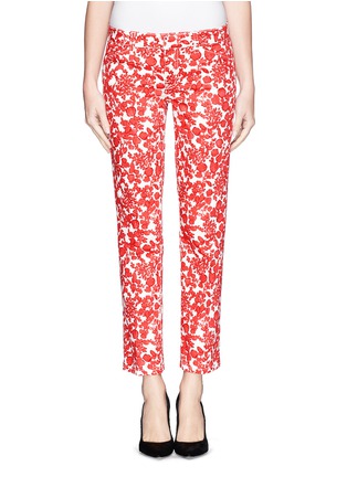 Main View - Click To Enlarge - TORY BURCH - 'Laurel' floral print cropped jeans