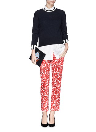 Figure View - Click To Enlarge - TORY BURCH - 'Laurel' floral print cropped jeans
