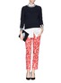 Figure View - Click To Enlarge - TORY BURCH - 'Laurel' floral print cropped jeans