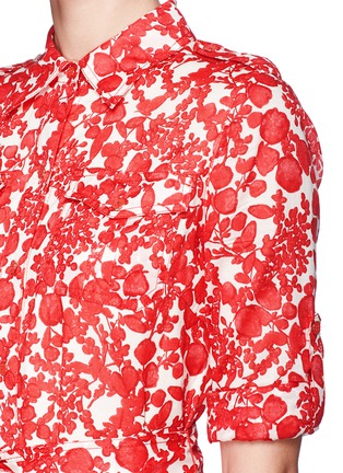 Detail View - Click To Enlarge - TORY BURCH - 'Brigitte' floral print waist tie shirt dress