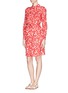 Figure View - Click To Enlarge - TORY BURCH - 'Brigitte' floral print waist tie shirt dress