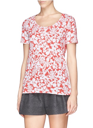 Front View - Click To Enlarge - TORY BURCH - 'Ester' floral print pima cotton T-shirt