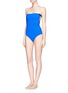 Figure View - Click To Enlarge - T BY ALEXANDER WANG - Two tone bonded tricot one piece swimsuit