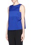 Front View - Click To Enlarge - T BY ALEXANDER WANG - Open back bustier strap silk twill blouse